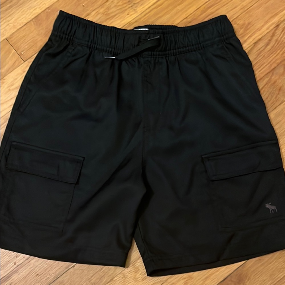 Abercrombie & Fitch Kids Black Cargo Shorts 13/14